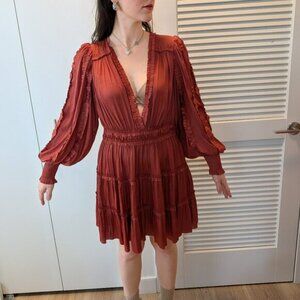 Ulla Johnson Midi Dress - Rosalind Red Blush